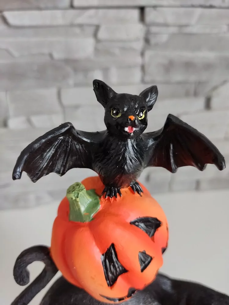 Haloweenska figúrka - mačka a kamaráti