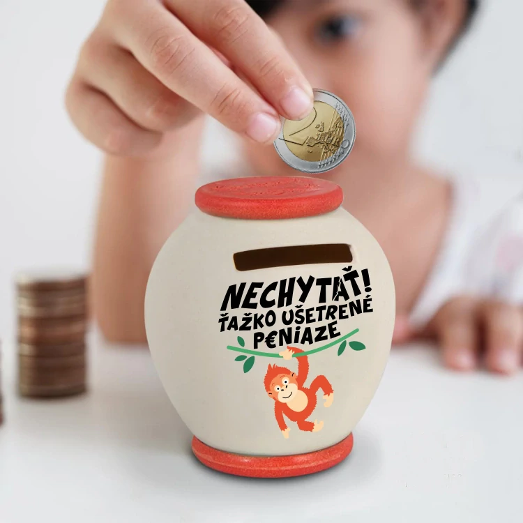 Pokladnička bambusová Ťažko ušetrené peniaze