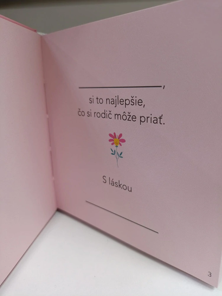 Mini kniha - Milovanej dcére