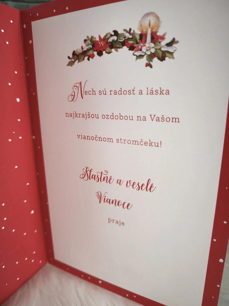 Prianie do obálky: K Vianociam - červené