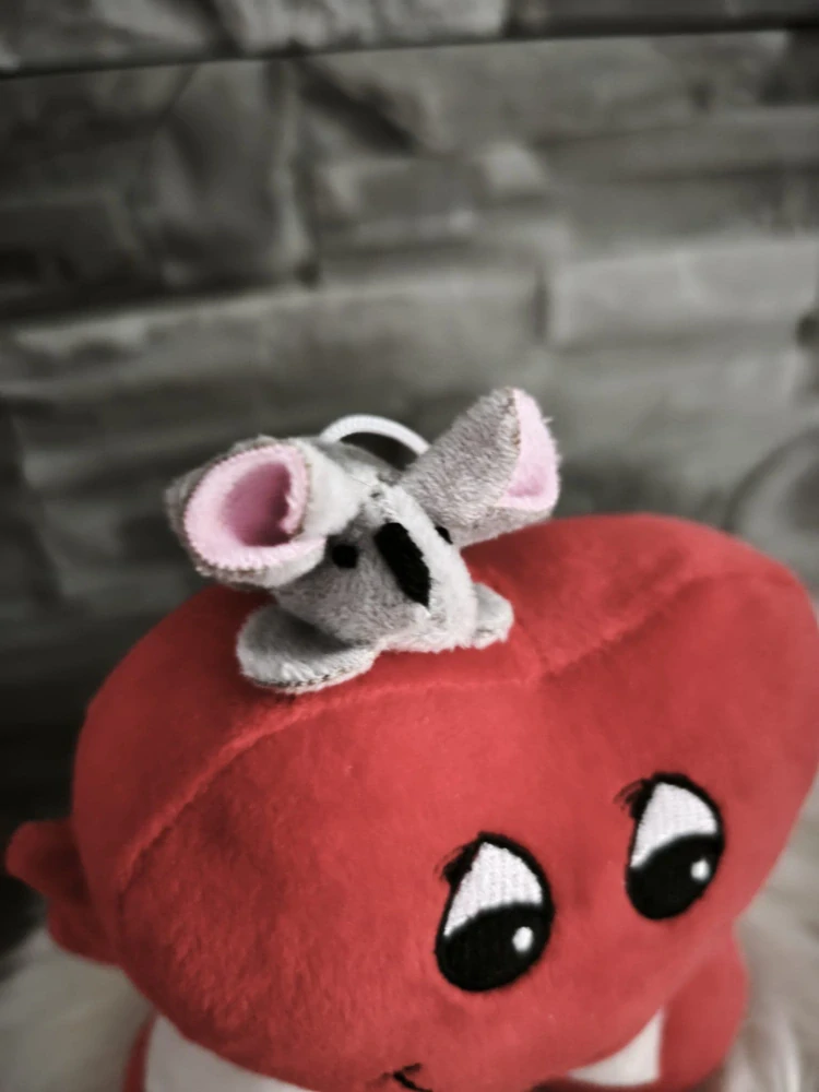 Plyšové srdiečko s myškou 🐭❤️