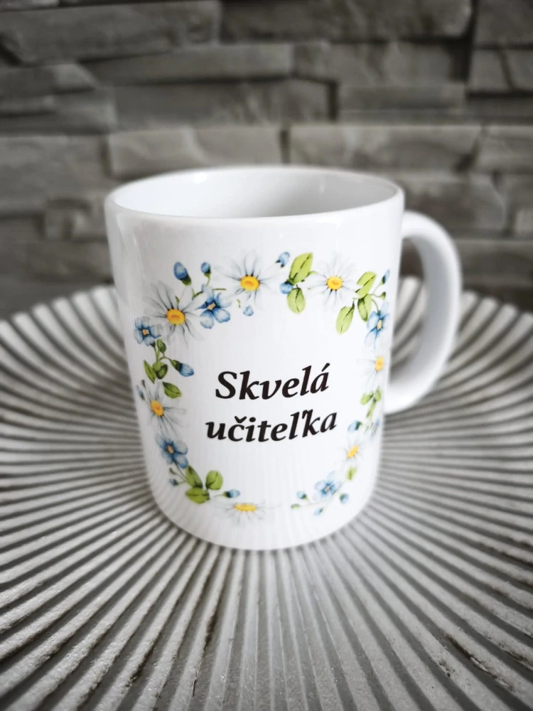 ---☕ Keramický hrnček „Skvelá učiteľka“
