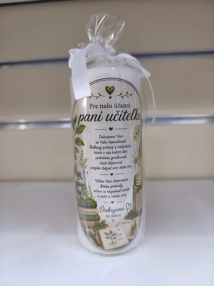 Darčeková sviečka pre pani učiteľku ❤️