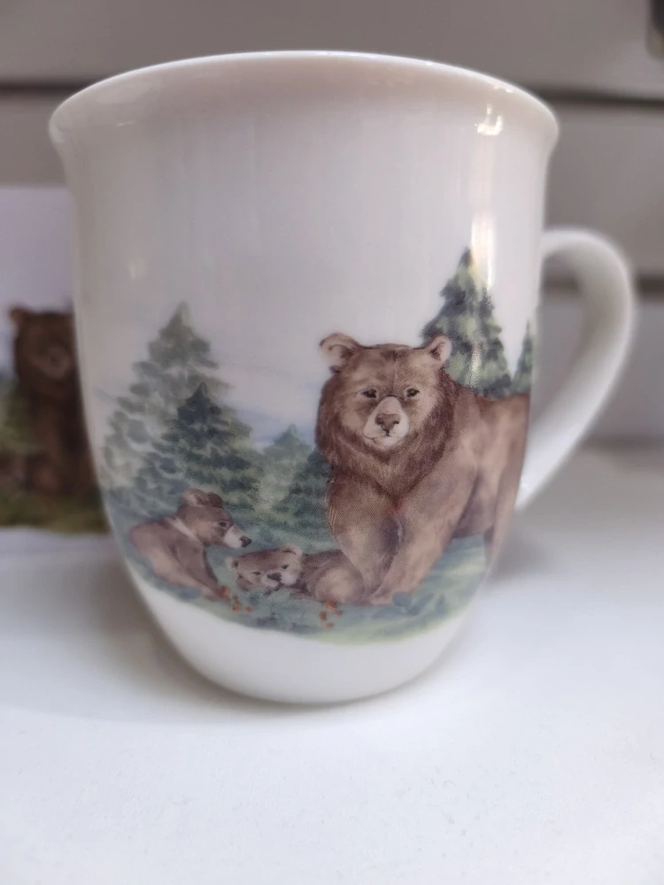 Porcelánový hrnček Medvedia rodina – 400 ml