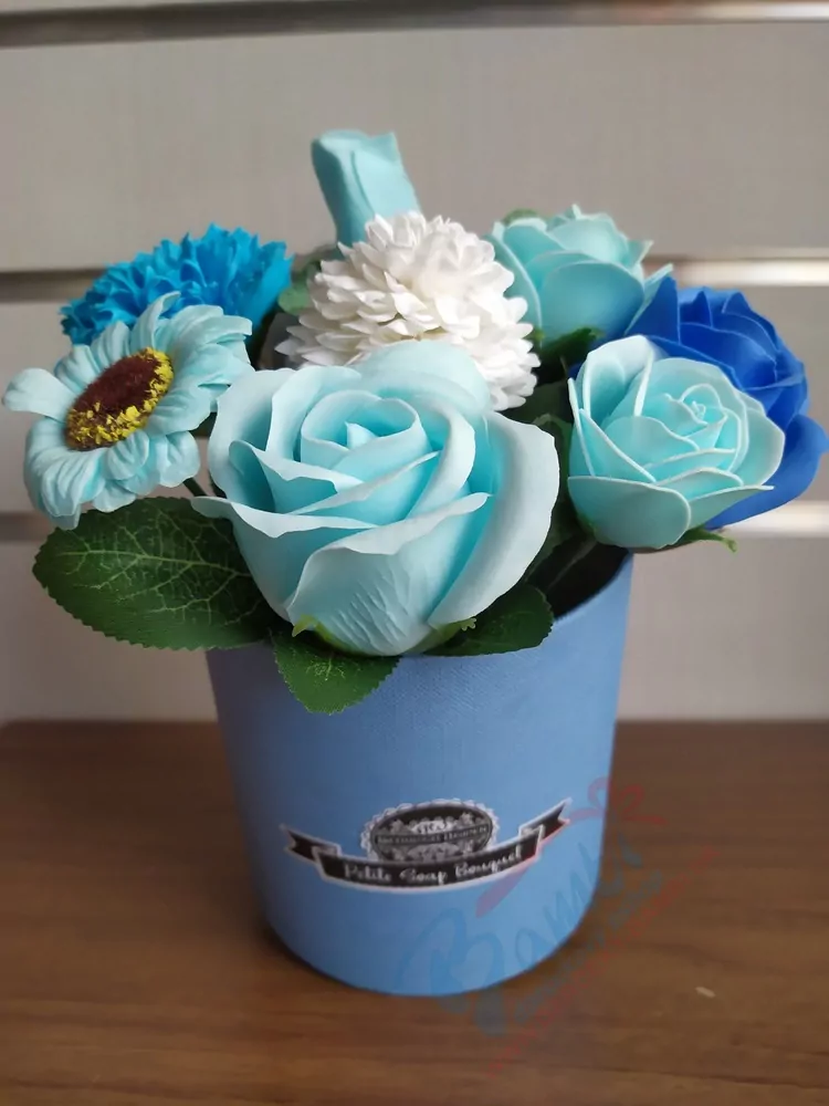 Mydlový flower box Mix Blue