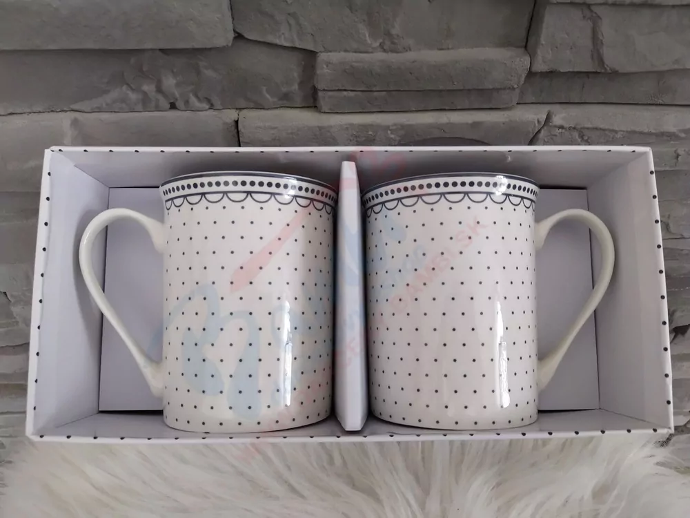 Set dvoch šálok Livello - čierny