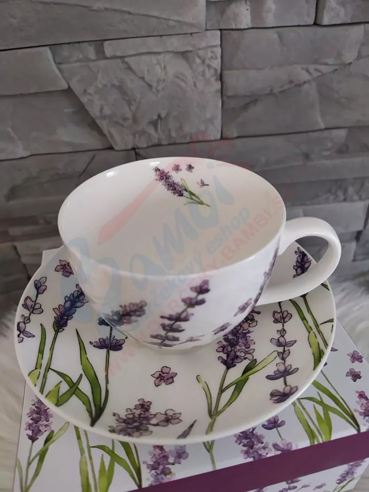 Porcelánová šálka Levander v darčekovom balení