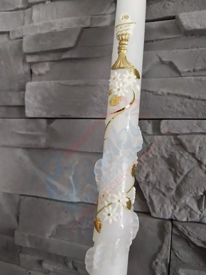 Sviečka Exclusive zlato - biela