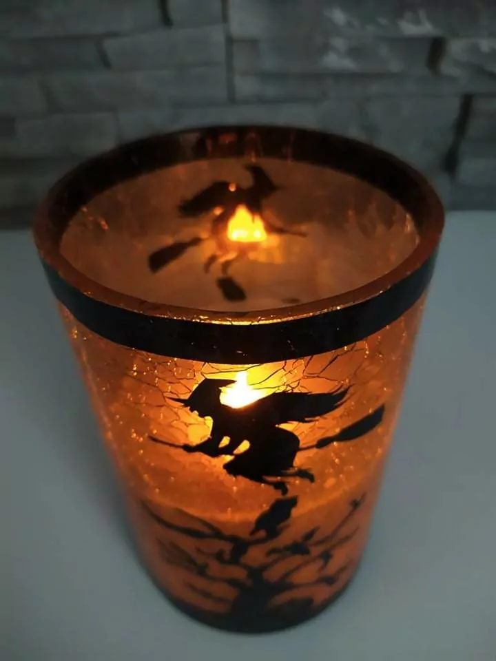 Dekorácia LED STRIGA NA METLE