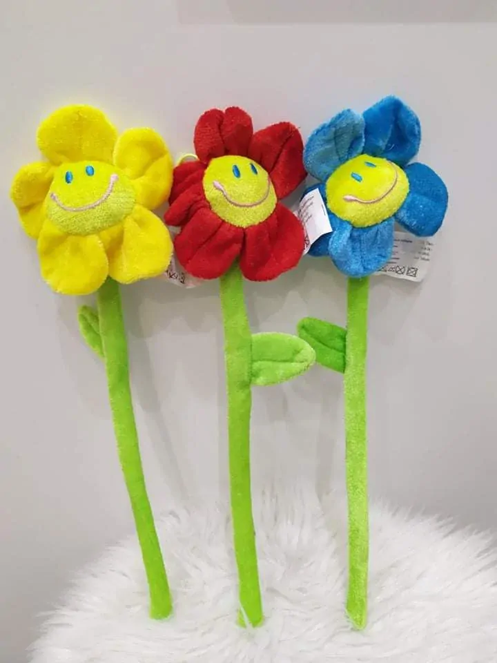 x Látková kvetinka žltá