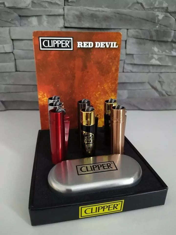 Kovový zapaľovač CLIPPER - sivý