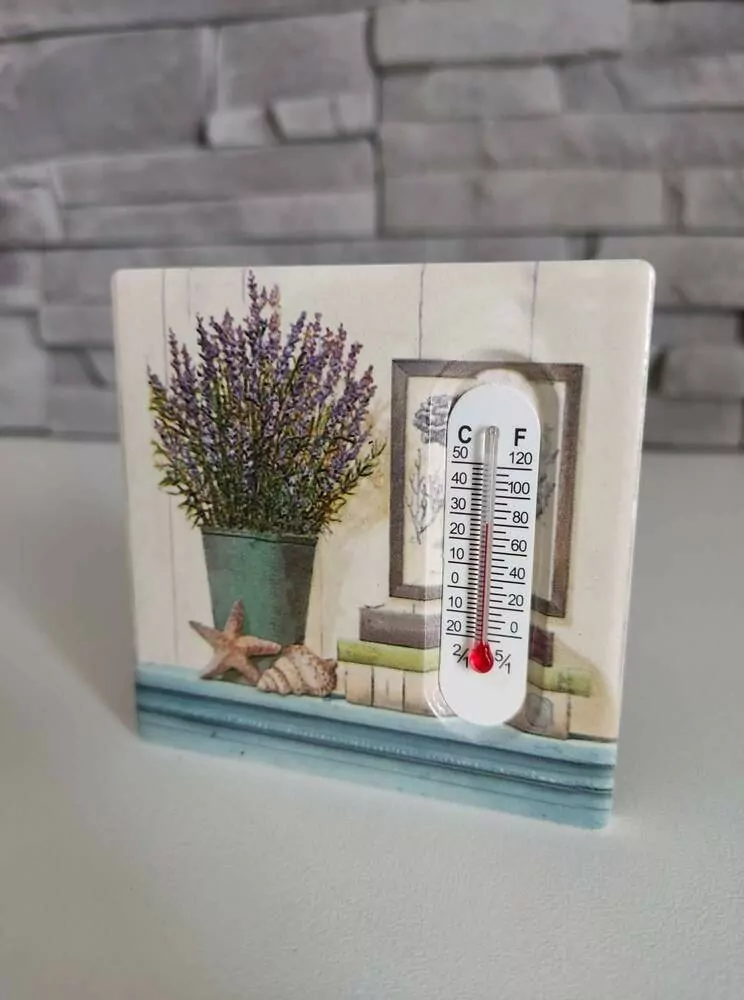 Magnetka s teplomerom- Levanduľa