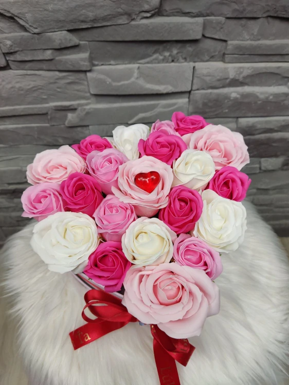    Srdce s mydlovými kvetinkami: Ľúbim Ťa: 3druhy