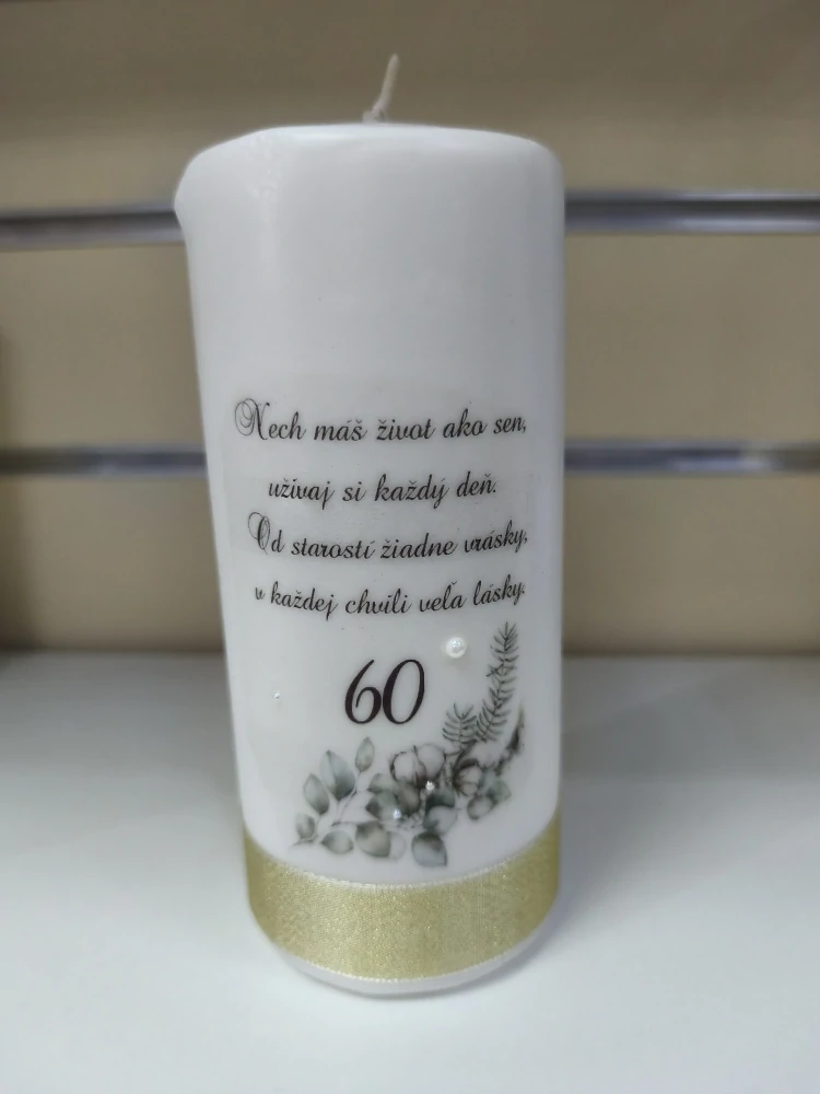Jubilejná sviečka s veršíkom