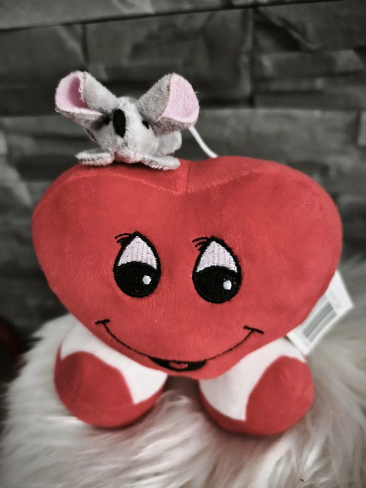 Plyšové srdiečko s myškou 🐭❤️