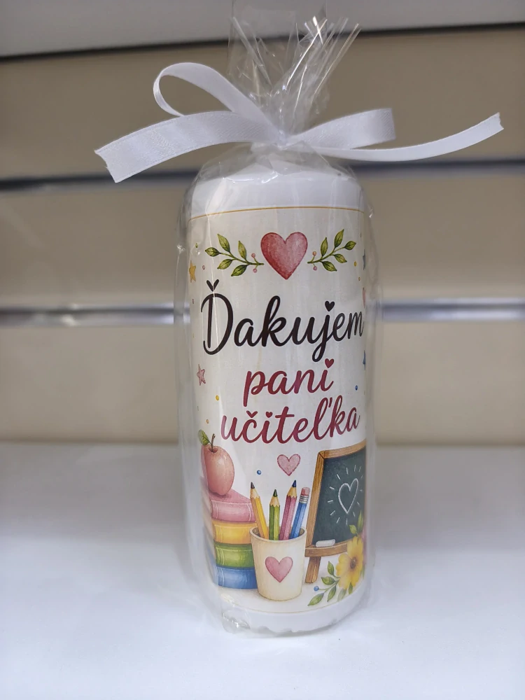 Darčeková sviečka pre pani učiteľku ❤️
