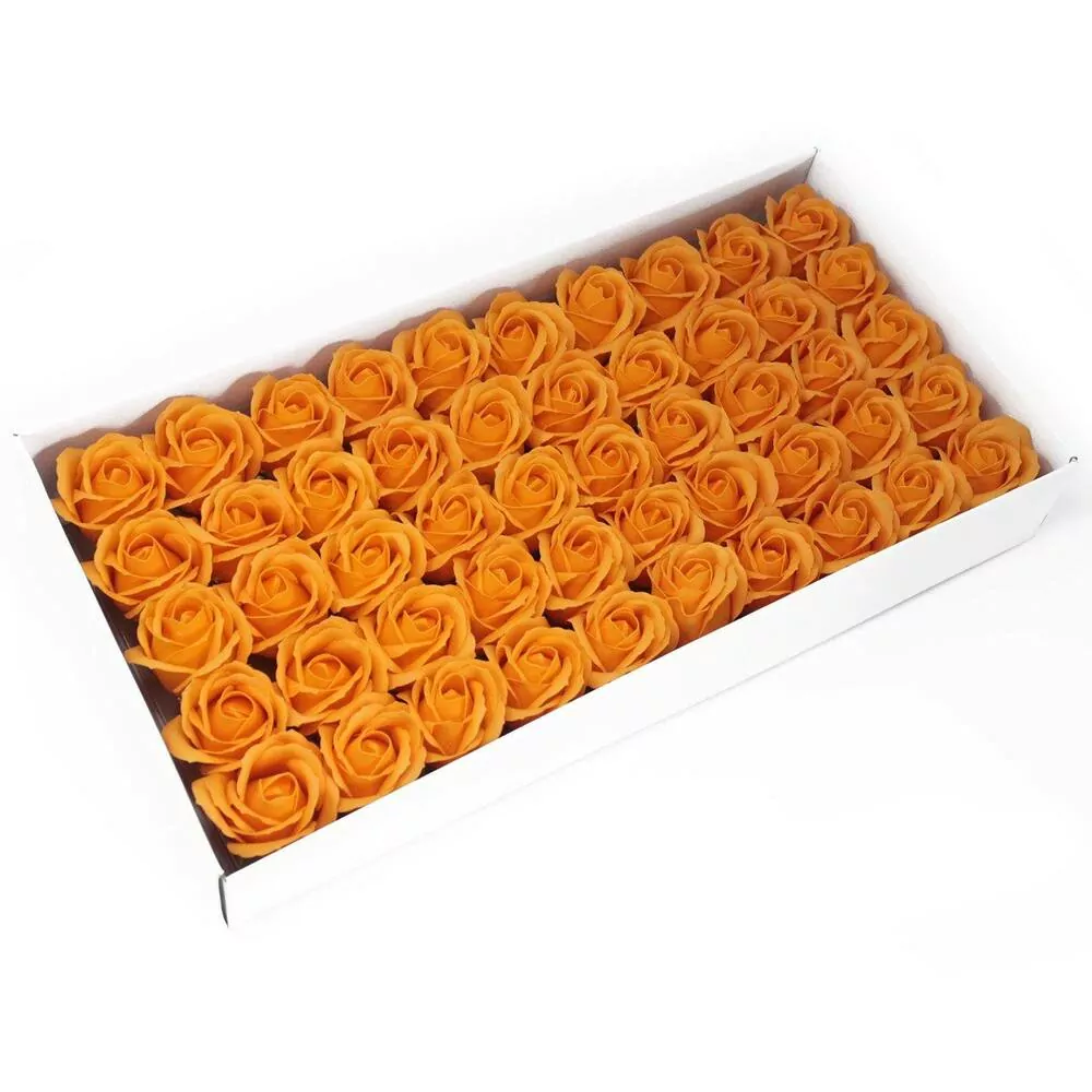 Mydlové ružičky oranžové 50 ks