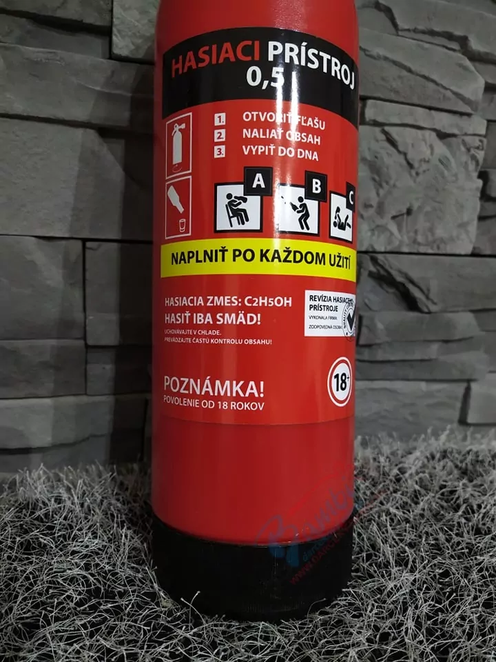 Hasiaci prístroj-ukryt na fľašu