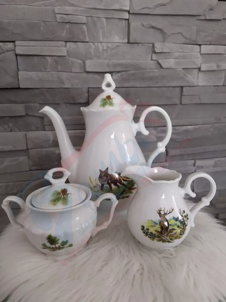 Exkluzívna porcelánová sada pre poľovníka