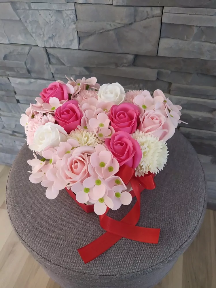 Flowers box v tvare srdca