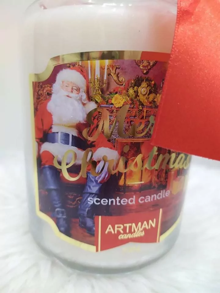 xExkluzívna sviečka v skle MERRY CHRISTMAS 700g