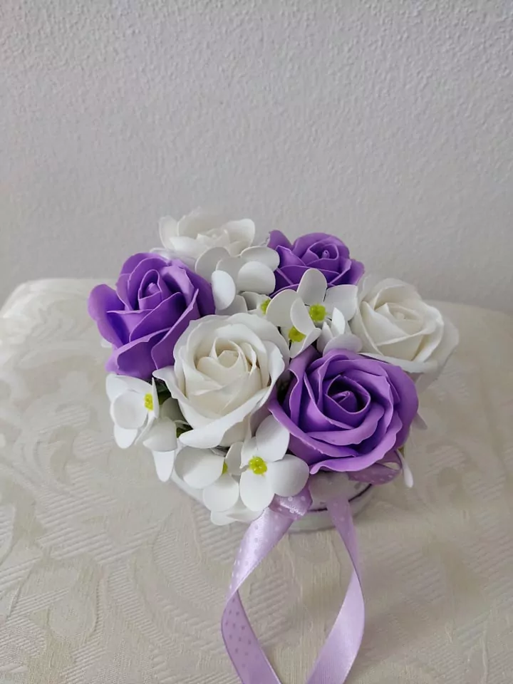 Flowers box - Biely
