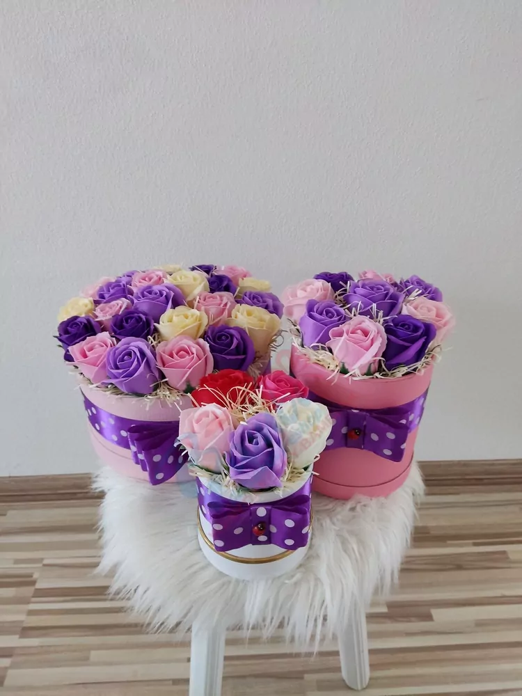 Flowers box- fialový mini