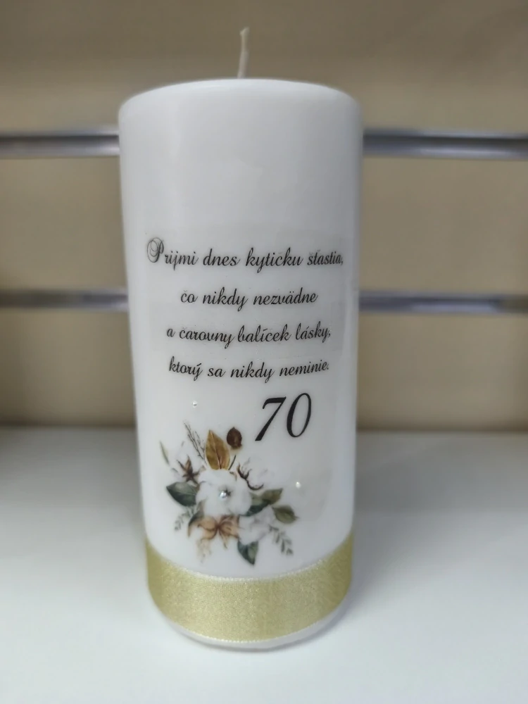 Jubilejná sviečka s veršíkom