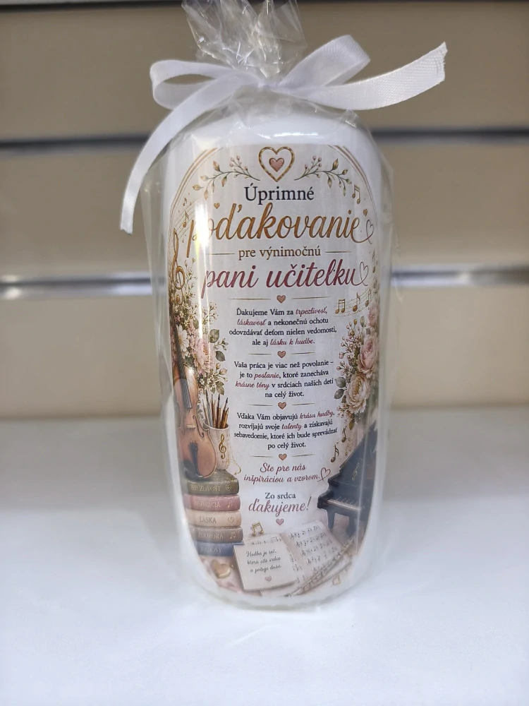 Darčeková sviečka pre pani učiteľku ❤️