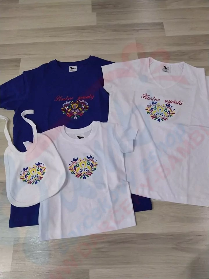 Vyšívané pánske tričko s folklórnym vzorom