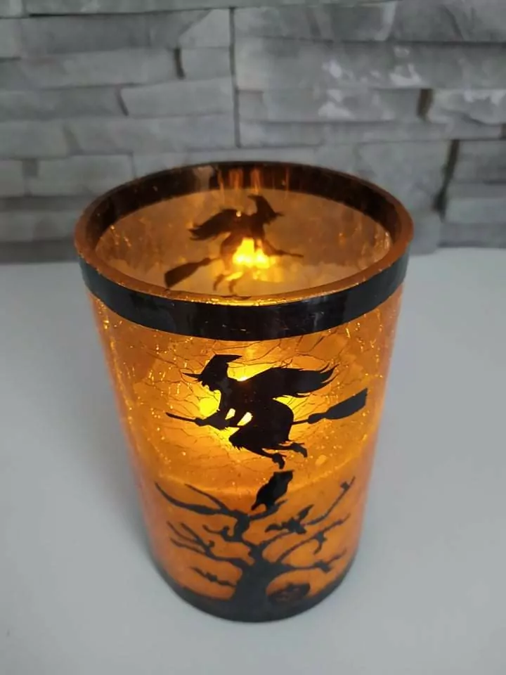 Dekorácia LED STRIGA NA METLE