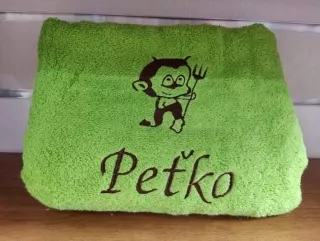 Osuška s menom PEŤKO