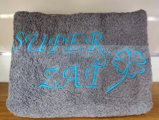 Osuška s nápisom Super Zať