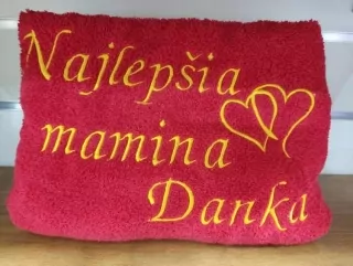 Osuška s nápisom Najlepšia mamina Danka
