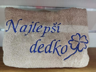 Osuška s nápisom Najlepší dedko