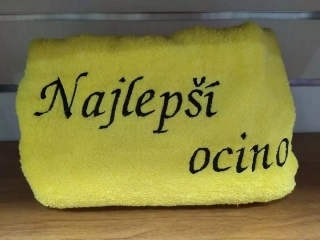 Osuška s nápisom Najlepší ocino