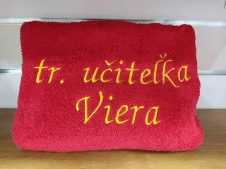 Osuška pre p.učiteľku s menom