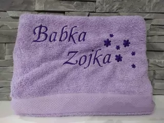 Osuška s nápisom Babka Zojka
