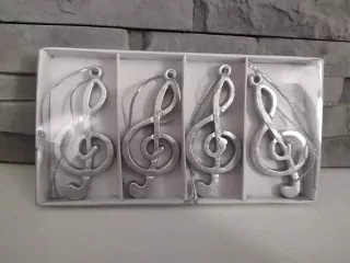 Husľové kľúče na zavesenie - strieborné
