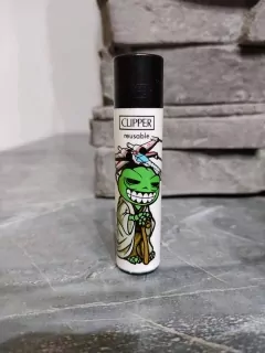 Zapaľovač CLIPPER bielo-čierny