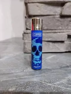 Zapaľovač CLIPPER BLUE SKULL
