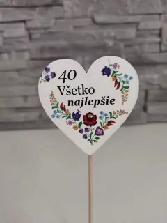 Zápich srdiečko 40