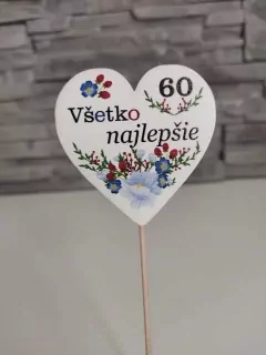 Zápich srdiečko 60 - 2