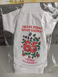 Tričko na fľašu 65 Všetko najlepšie