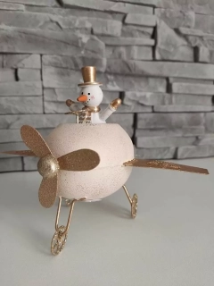 xVianočný vrtuľník so snehuliačikom