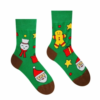 x Ponožky christmas time” – zelené detské