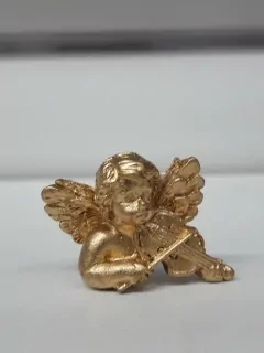 Mini zlatý anjelik s husľami