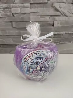 Lampáš na čajovú sviečku- guľa- Lavender