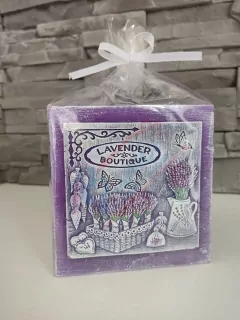 Lampáš na čajovú sviečku- kváder- Lavender
