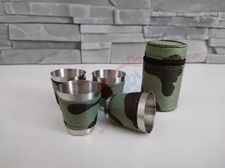 Maskáčové poháriky v púzdre 